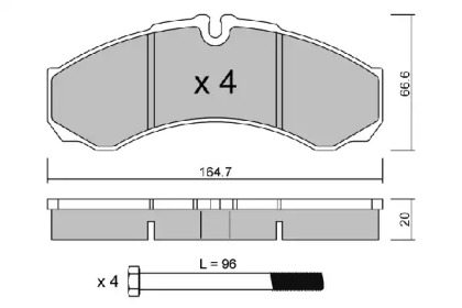 Комплект тормозных колодок, дисковый тормоз AISIN BPIV-2002